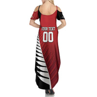 Custom British Lions New Zealand Family Matching Summer Maxi Dress and Hawaiian Shirt Half Black Fern