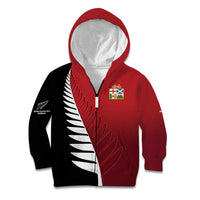 Custom British Lions New Zealand Kid Hoodie Half Black Fern