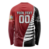Custom British Lions New Zealand Long Sleeve Shirt Half Black Fern