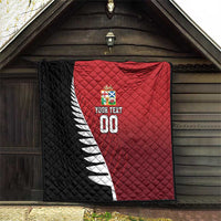 Custom British Lions New Zealand Quilt Half Black Fern