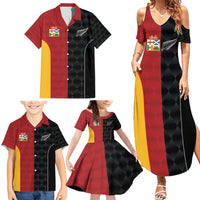 Custom British Lions New Zealand Family Matching Summer Maxi Dress and Hawaiian Shirt Sporty Style