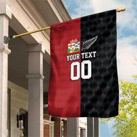 Custom British Lions New Zealand Garden Flag Sporty Style LT9 House Flag Black - Polynesian Pride