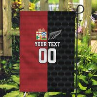 Custom British Lions New Zealand Garden Flag Sporty Style LT9 Garden Flag Black - Polynesian Pride