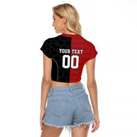 Custom British Lions New Zealand Raglan Cropped T Shirt Sporty Style LT9 - Polynesian Pride