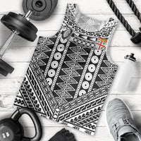 Fiji Custom Rugby National Heritage Men Tank Top Black Traditional Masi Inspired