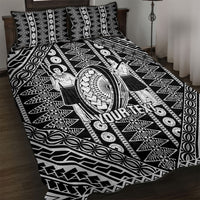 Fiji Custom Rugby National Heritage Quilt Bed Set Black Traditional Masi Inspired