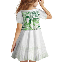 Its Okay Green Ribbon Personalised Family Matching Mermaid Dress and Hawaiian Shirt Polynesian Depression Awareness