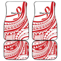 Know Your Status Red Ribbon Personalised Car Mats Polynesian AIDS Awareness