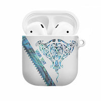 Kahui Whetu Paua shell Kowhaiwhai Taniko Personalised AirPods Case Manta Ray Shark-Turtle Maori Tribal Style