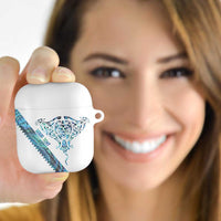 Kahui Whetu Paua shell Kowhaiwhai Taniko Personalised AirPods Case Manta Ray Shark-Turtle Maori Tribal Style