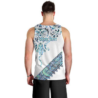 Kahui Whetu Paua shell Kowhaiwhai Taniko Personalised Men Tank Top Manta Ray Shark-Turtle Maori Tribal Style