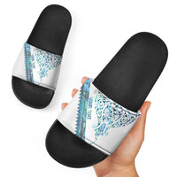 Kahui Whetu Paua shell Kowhaiwhai Taniko Personalised Slide Sandals Manta Ray Shark-Turtle Maori Tribal Style LT9 - Polynesian Pride