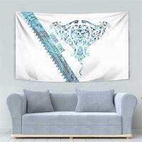 Kahui Whetu Paua shell Kowhaiwhai Taniko Personalised Tapestry Manta Ray Shark-Turtle Maori Tribal Style