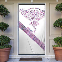 Mawhero Paua shell Kowhaiwhai Taniko Personalised Door Cover Manta Ray Shark-Turtle Maori Tribal Style