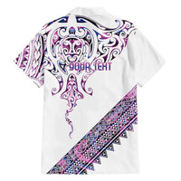 Mawhero Paua shell Kowhaiwhai Taniko Personalised Family Matching Tank Maxi Dress and Hawaiian Shirt Manta Ray Shark-Turtle Maori Tribal Style LT9 - Polynesian Pride