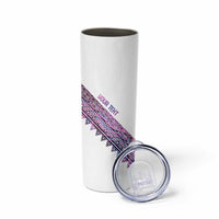 Mawhero Paua shell Kowhaiwhai Taniko Personalised Skinny Tumbler Manta Ray Shark-Turtle Maori Tribal Style