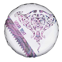 Mawhero Paua shell Kowhaiwhai Taniko Personalised Spare Tire Cover Manta Ray Shark-Turtle Maori Tribal Style