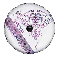 Mawhero Paua shell Kowhaiwhai Taniko Personalised Spare Tire Cover Manta Ray Shark-Turtle Maori Tribal Style