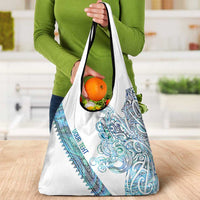 Kahui Whetu Paua shell Kowhaiwhai Taniko Personalised Grocery Bag Taniwha Maori Tribal Style