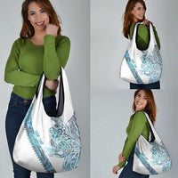 Kahui Whetu Paua shell Kowhaiwhai Taniko Personalised Grocery Bag Taniwha Maori Tribal Style