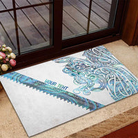 Kahui Whetu Paua shell Kowhaiwhai Taniko Personalised Rubber Doormat Taniwha Maori Tribal Style LT9 - Polynesian Pride