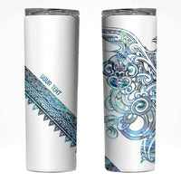 Kahui Whetu Paua shell Kowhaiwhai Taniko Personalised Skinny Tumbler Taniwha Maori Tribal Style
