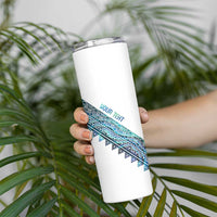 Kahui Whetu Paua shell Kowhaiwhai Taniko Personalised Skinny Tumbler Taniwha Maori Tribal Style