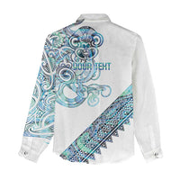 Kahui Whetu Paua shell Kowhaiwhai Taniko Personalised Women Casual Shirt Taniwha Maori Tribal Style
