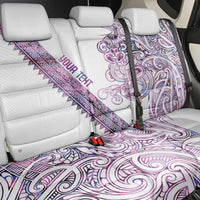 Mawhero Paua shell Kowhaiwhai Taniko Personalised Back Car Seat Cover Taniwha Maori Tribal Style