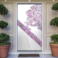 Mawhero Paua shell Kowhaiwhai Taniko Personalised Door Cover Taniwha Maori Tribal Style