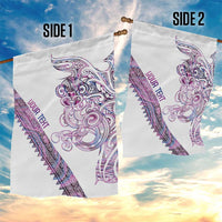 Mawhero Paua shell Kowhaiwhai Taniko Personalised Garden Flag Taniwha Maori Tribal Style