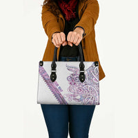 Mawhero Paua shell Kowhaiwhai Taniko Personalised Leather Bag Taniwha Maori Tribal Style
