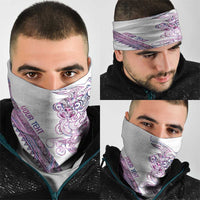 Mawhero Paua shell Kowhaiwhai Taniko Personalised Neck Gaiter Taniwha Maori Tribal Style