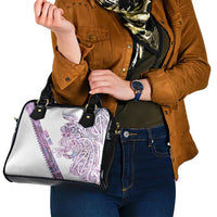 Mawhero Paua shell Kowhaiwhai Taniko Personalised Shoulder Handbag Taniwha Maori Tribal Style LT9 - Polynesian Pride