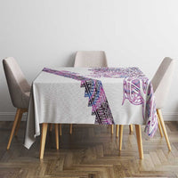 Mawhero Paua shell Kowhaiwhai Taniko Personalised Tablecloth Taniwha Maori Tribal Style LT9 - Polynesian Pride