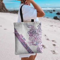 Mawhero Paua shell Kowhaiwhai Taniko Personalised Tote Bag Taniwha Maori Tribal Style