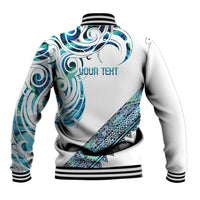 Kahui Whetu Paua shell Kowhaiwhai Taniko Personalised Baseball Jacket Turtle Tattoo Maori Tribal Style LT9 - Polynesian Pride