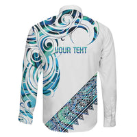 Kahui Whetu Paua shell Kowhaiwhai Taniko Personalised Family Matching Tank Maxi Dress and Hawaiian Shirt Turtle Tattoo Maori Tribal Style