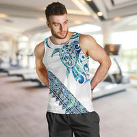 Kahui Whetu Paua shell Kowhaiwhai Taniko Personalised Men Tank Top Turtle Tattoo Maori Tribal Style
