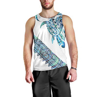 Kahui Whetu Paua shell Kowhaiwhai Taniko Personalised Men Tank Top Turtle Tattoo Maori Tribal Style