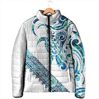 Kahui Whetu Paua shell Kowhaiwhai Taniko Personalised Padded Jacket Turtle Tattoo Maori Tribal Style LT9 - Polynesian Pride