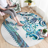 Kahui Whetu Paua shell Kowhaiwhai Taniko Personalised Round Carpet Turtle Tattoo Maori Tribal Style