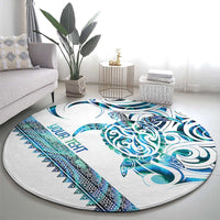 Kahui Whetu Paua shell Kowhaiwhai Taniko Personalised Round Carpet Turtle Tattoo Maori Tribal Style