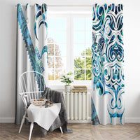 Kahui Whetu Paua shell Kowhaiwhai Taniko Personalised Window Curtain Turtle Tattoo Maori Tribal Style LT9 - Polynesian Pride