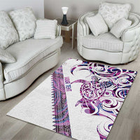 Mawhero Paua shell Kowhaiwhai Taniko Personalised Area Rug Turtle Tattoo Maori Tribal Style