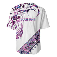 Mawhero Paua shell Kowhaiwhai Taniko Personalised Baseball Jersey Turtle Tattoo Maori Tribal Style