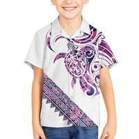 Mawhero Paua shell Kowhaiwhai Taniko Personalised Family Matching Long Sleeve Bodycon Dress and Hawaiian Shirt Turtle Tattoo Maori Tribal Style