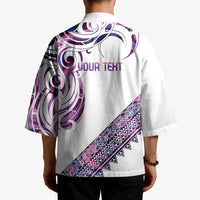 Mawhero Paua shell Kowhaiwhai Taniko Personalised Kimono Turtle Tattoo Maori Tribal Style