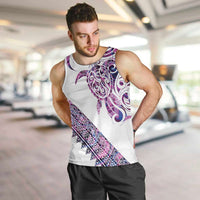 Mawhero Paua shell Kowhaiwhai Taniko Personalised Men Tank Top Turtle Tattoo Maori Tribal Style