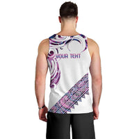 Mawhero Paua shell Kowhaiwhai Taniko Personalised Men Tank Top Turtle Tattoo Maori Tribal Style